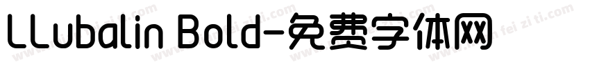 LLubalin Bold字体转换
